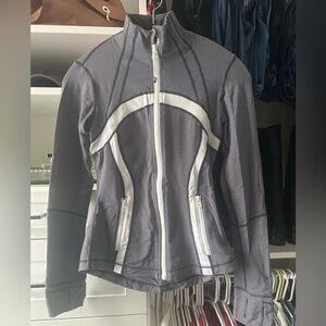 lululemon athletica Women's Charcoal and White Ski Jacket